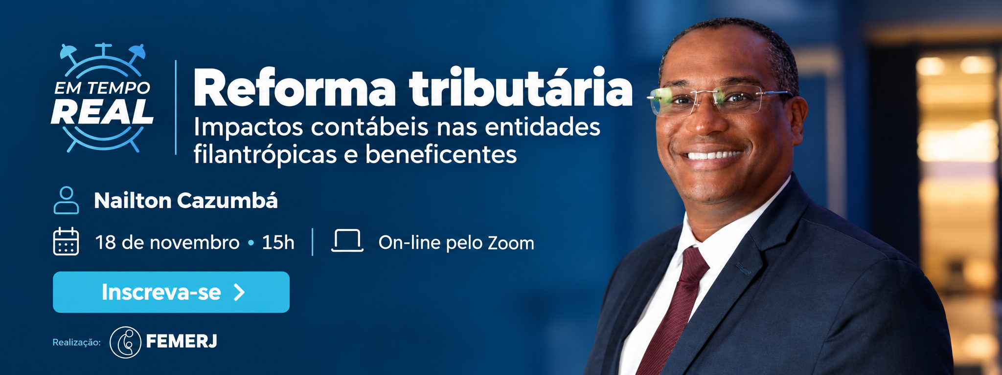 Reforma tributária: FEMERJ promove live sobre impactos contábeis nas entidades filantrópicas